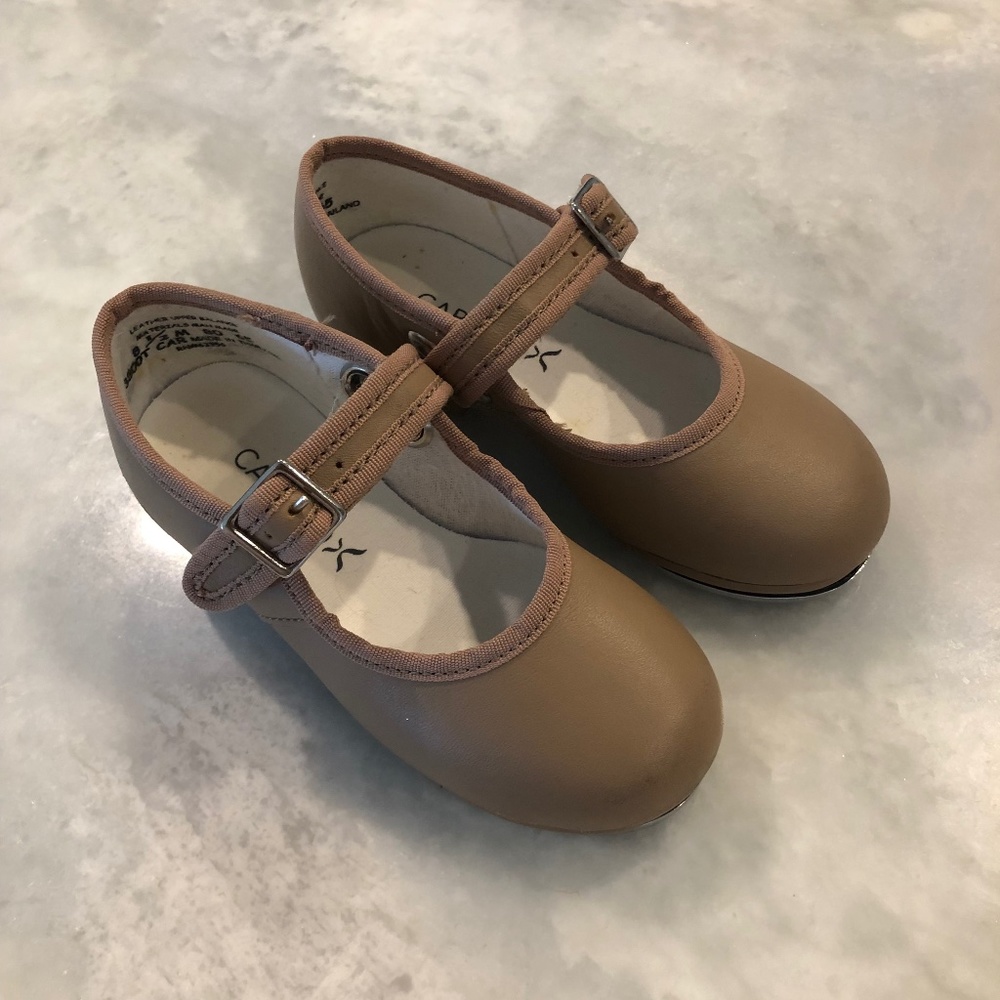 Capezio 3800 Girls Tap Shoes, Caramel, Size 8.5M